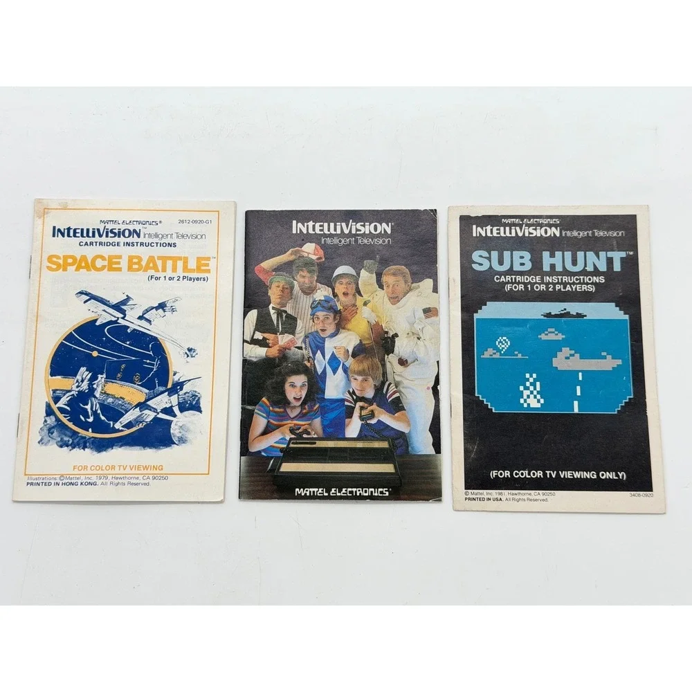 Mattel IntelliVision Sub Hunt & Utopia Strategy Simulation‎ Video Game Lot